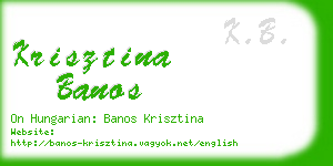 krisztina banos business card